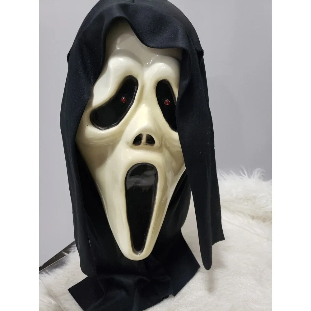 READ‎ Vintage SCREAM GHOSTFACE MASK BUST Halloween Decoration Life Size Rare
